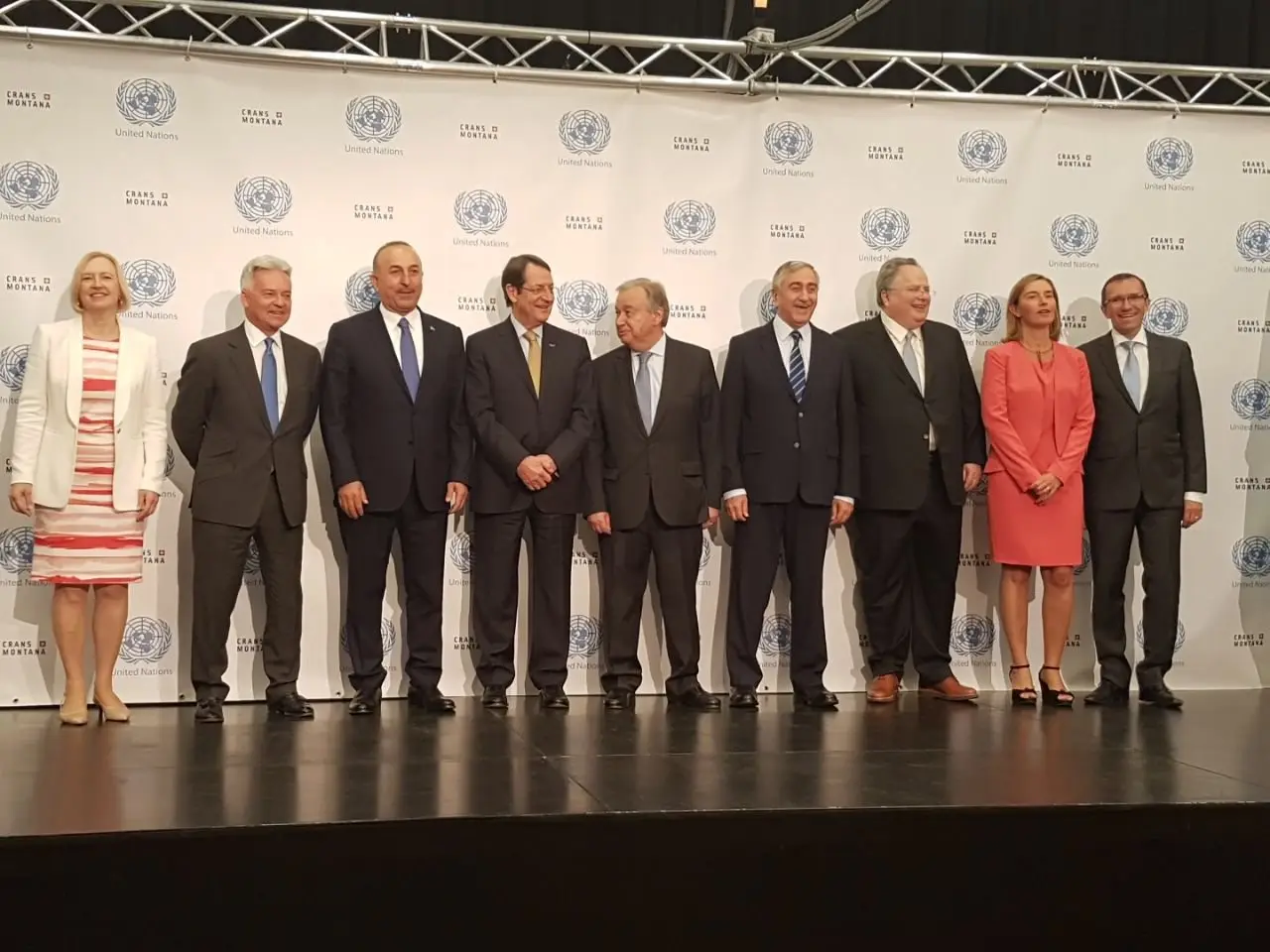 Delegations at the Conference on Cyprus in Crans-Montana, July 2017