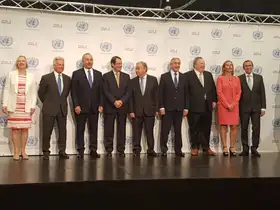 Delegations at the Conference on Cyprus in Crans-Montana, July 2017