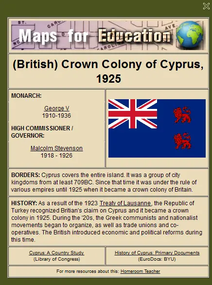 Illustration for Cyprus Becomes Crown Colony